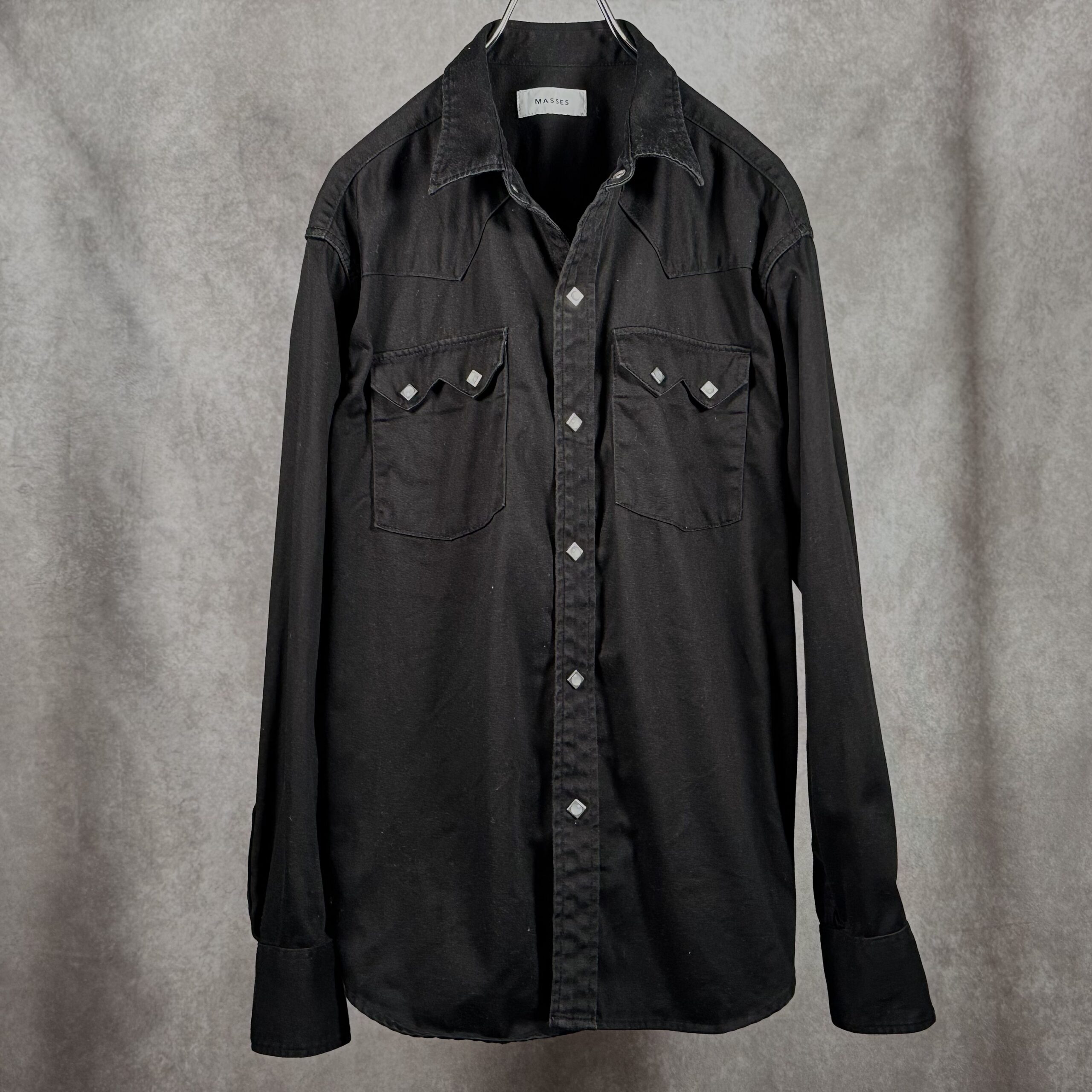 MASSES WESTERN SHIRT CS フロント全体 着用シルエット