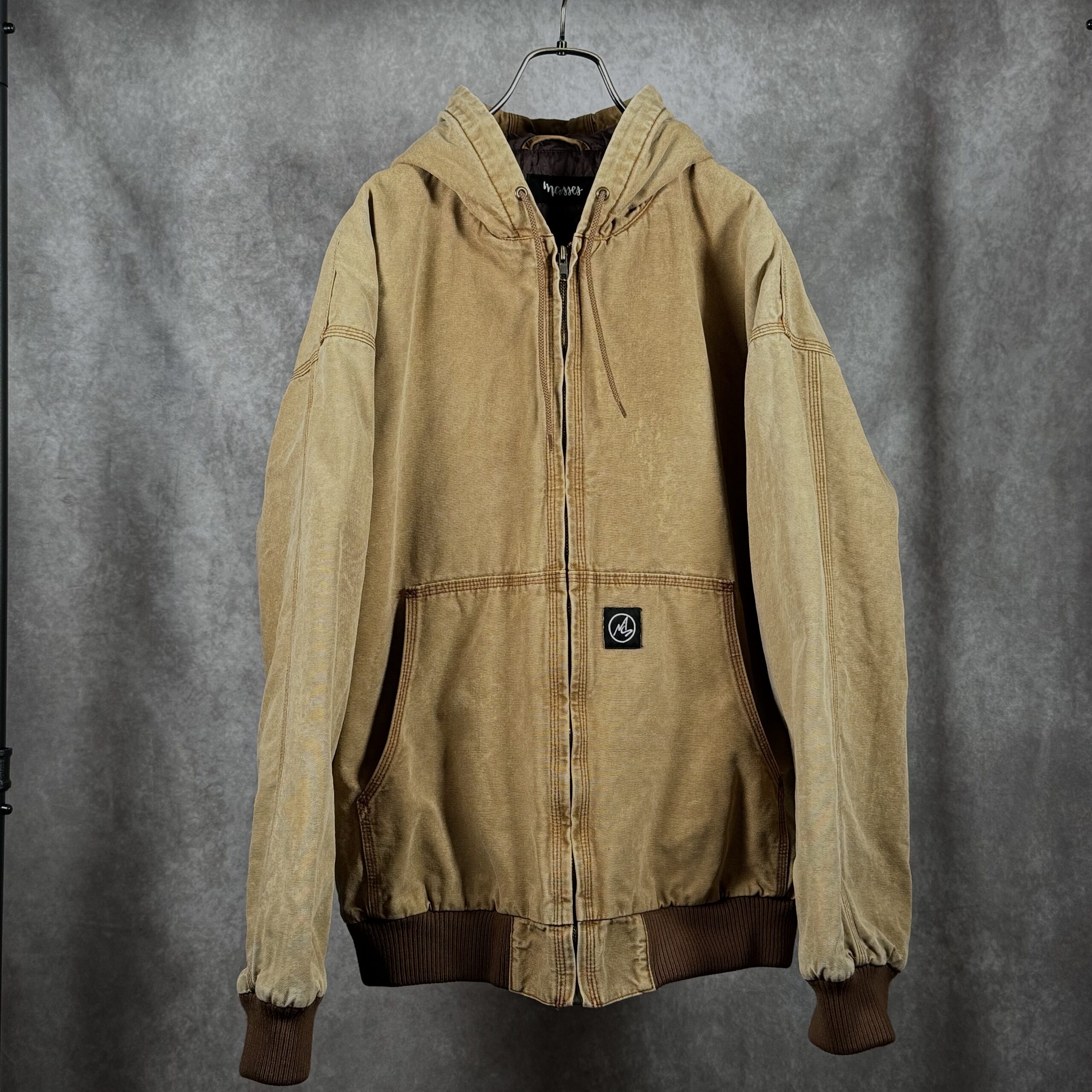 MASSES DUCK HOODED JKT ACID 腕部経年変化ヤケ接写