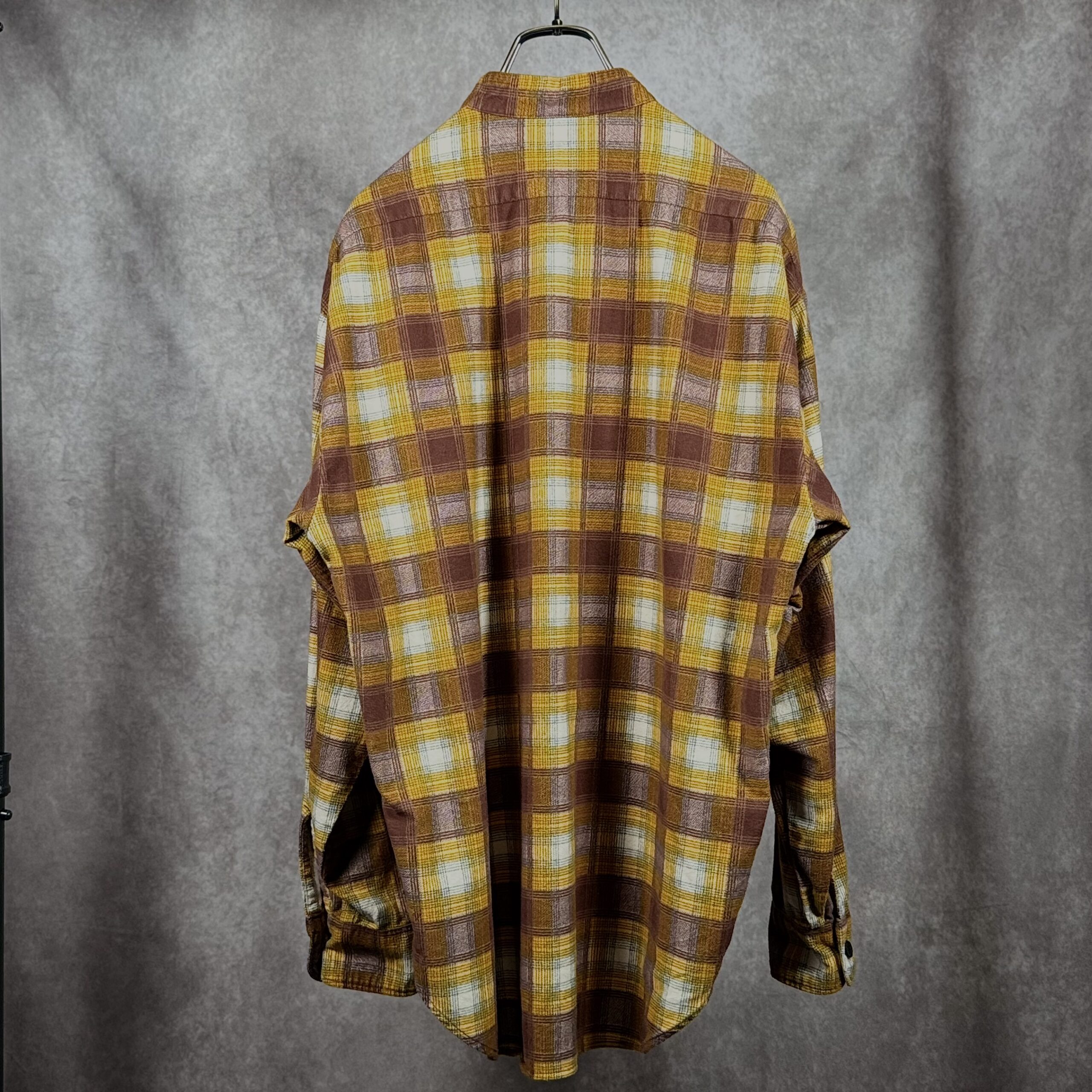 MASSES FLANNEL PLAID SHIRT ST 背面全景