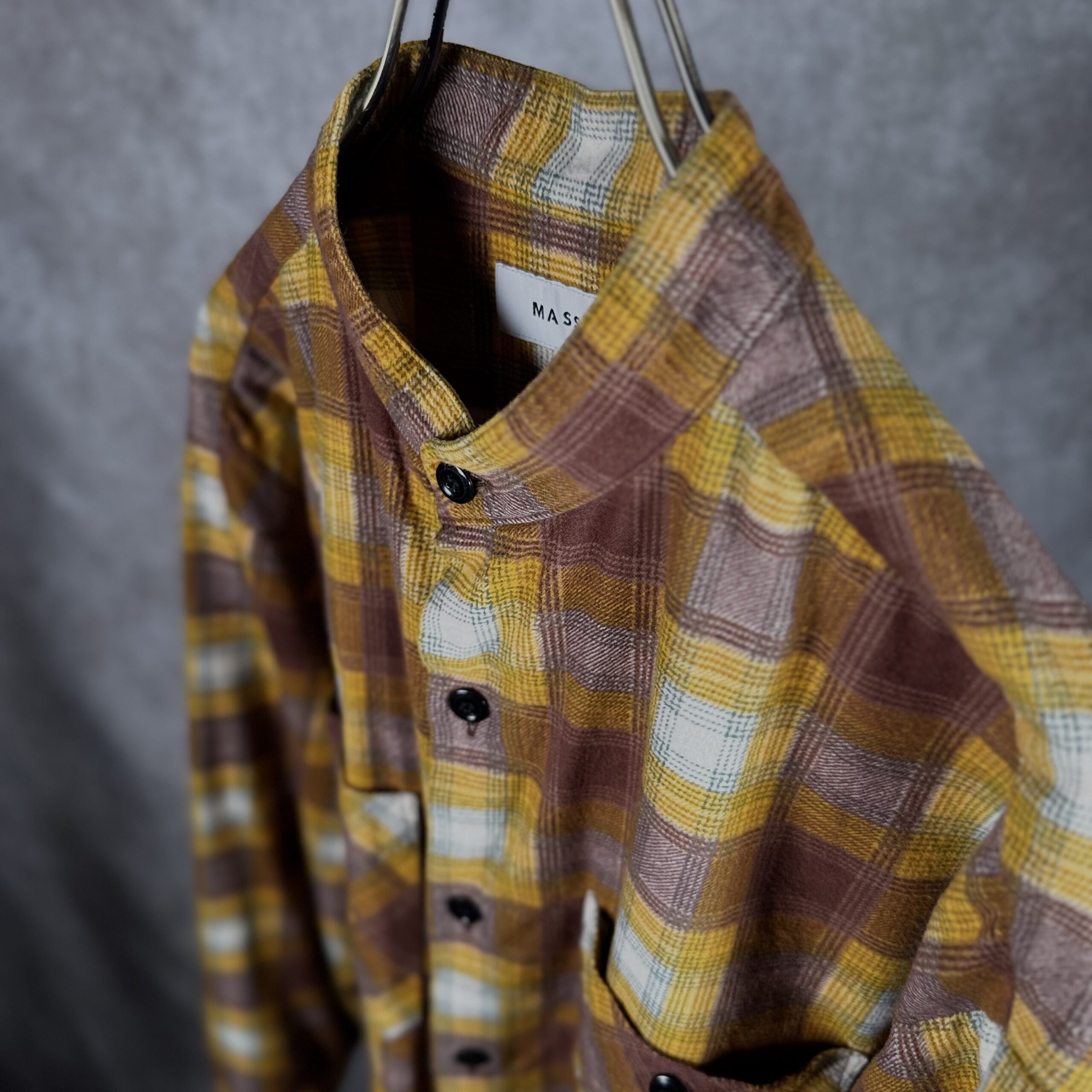 MASSES FLANNEL PLAID SHIRT ST チェック柄・生地接写