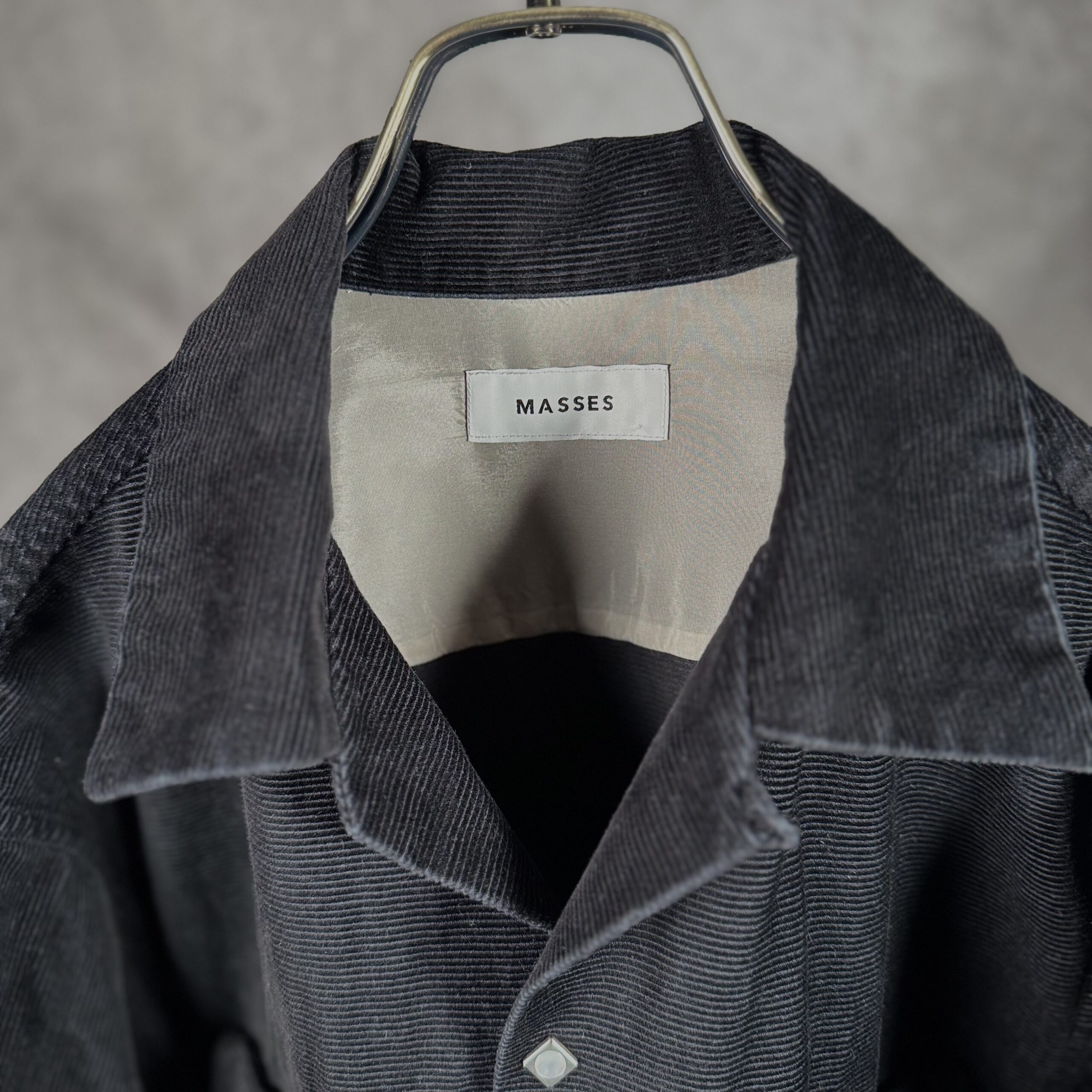 MASSES WESTERN CORDUROY SHIRT コーデュロイ素材接写