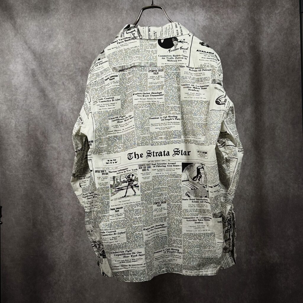 MASSES NEWS PAPER SHIRT バックショット 26SS