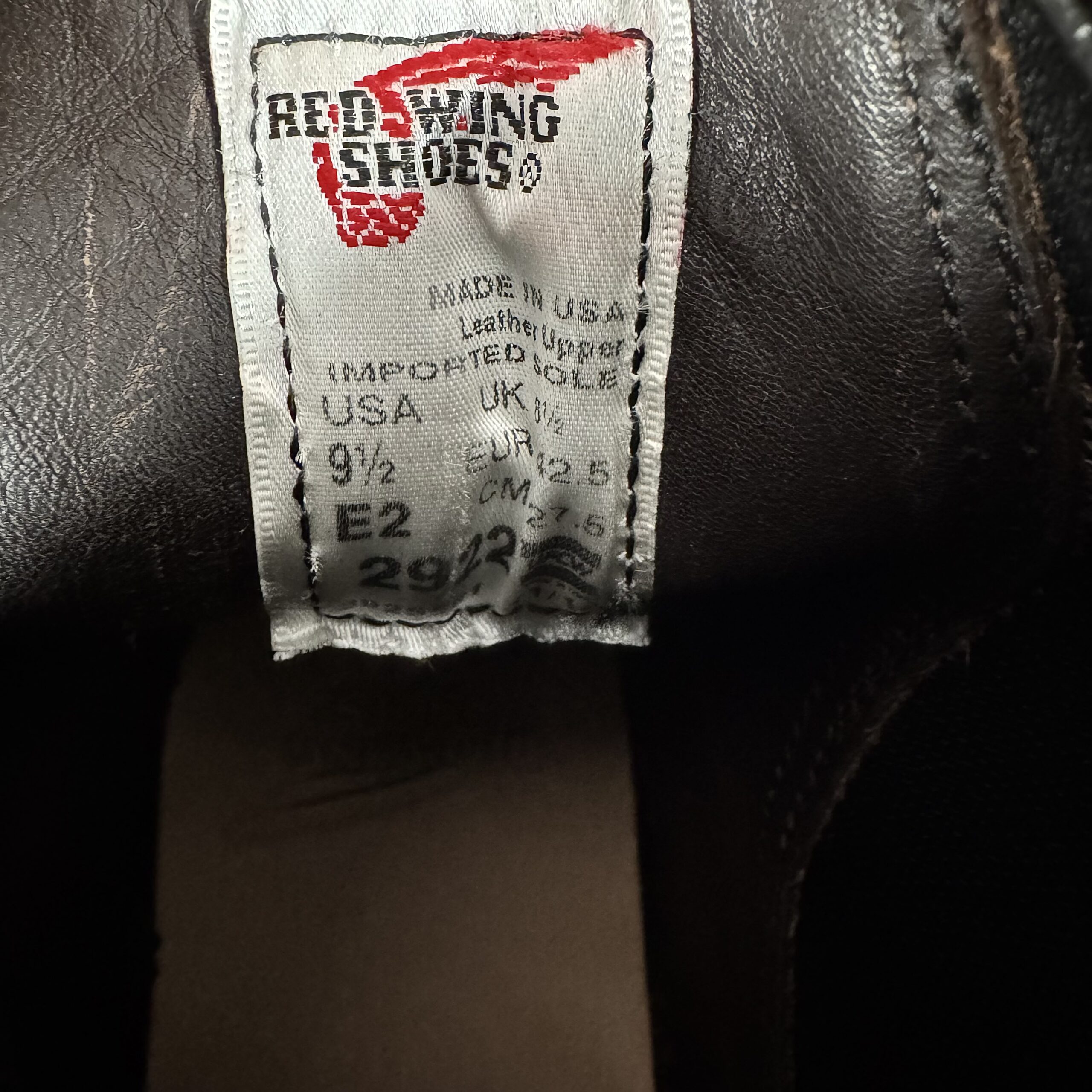 RED WING 2922 インソールタグ